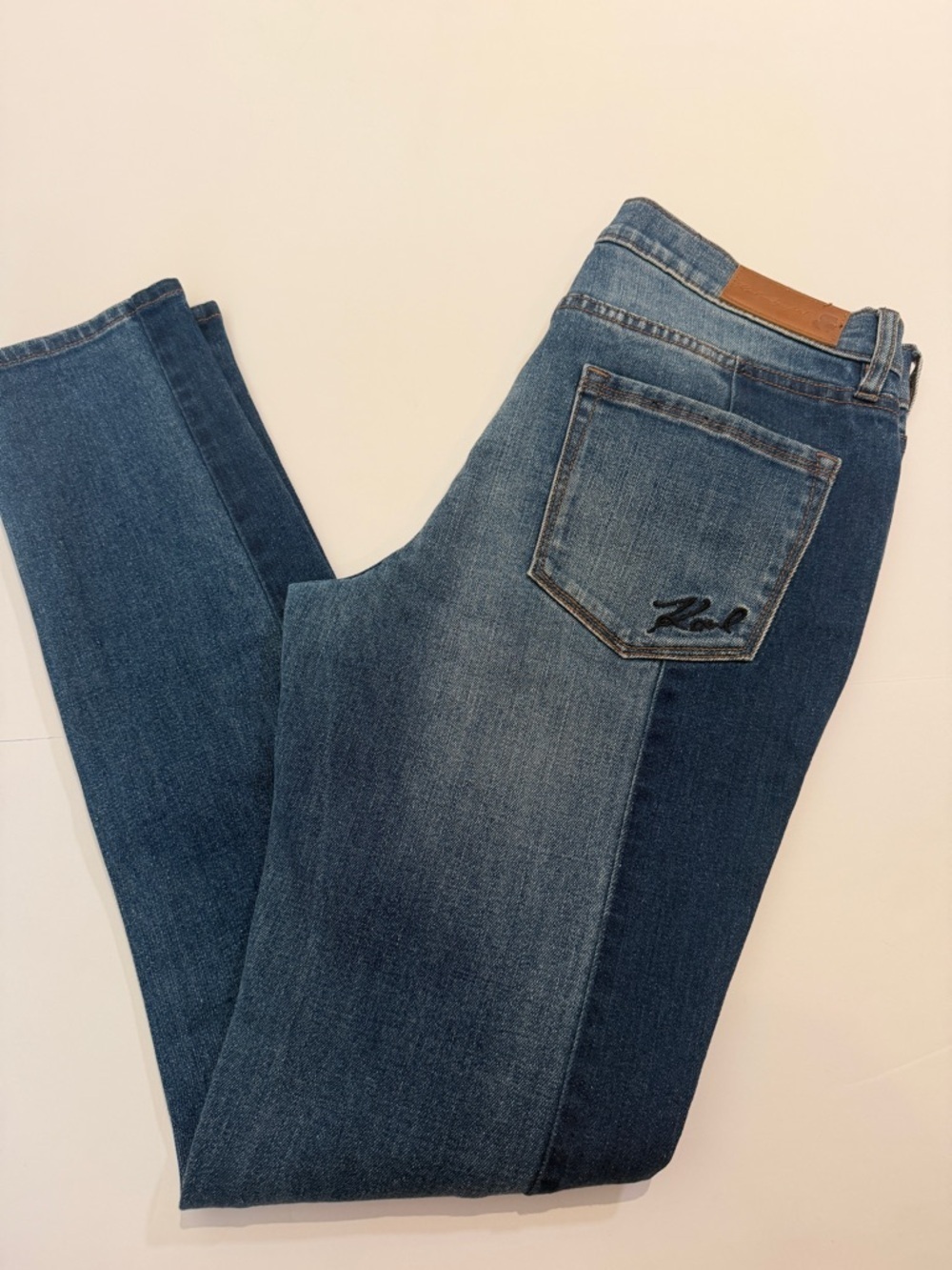 Karl Lagerfeld Two Tone Denim Jeans